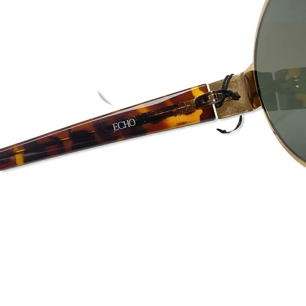 Otra Eyewear Echo in Gold Tort Green sunglasses glasses Revolve